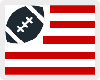 USA Flag With Football